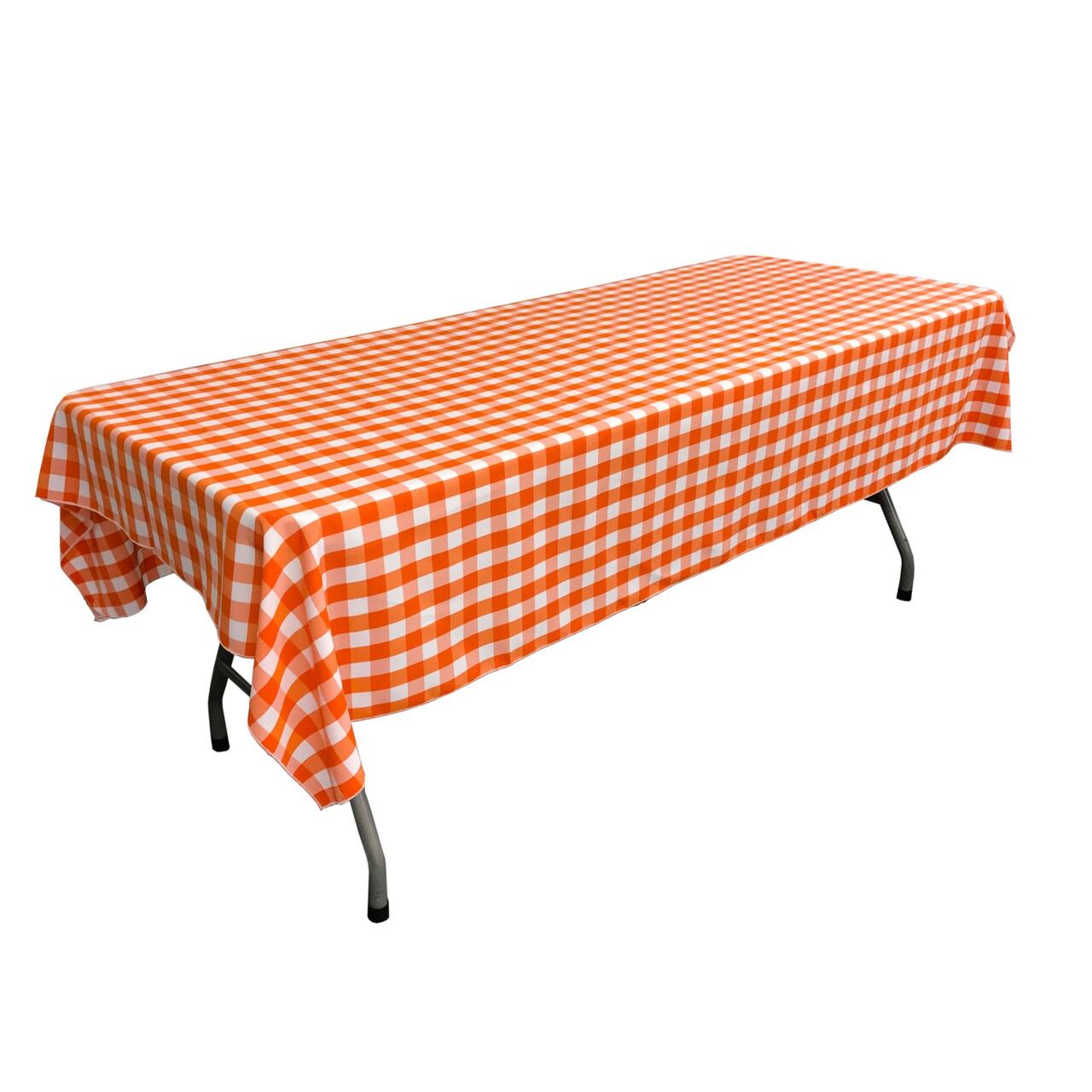 Checkered Rectangular Tablecloth 60 x 90 Inch Reversible Polyester Gingham Table Cover 9 Colors